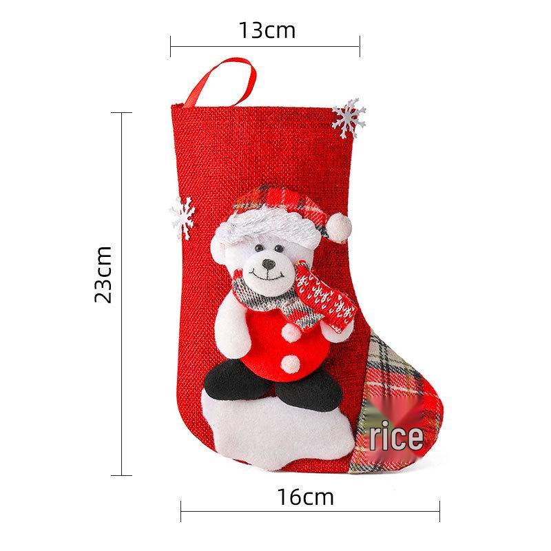 Подарочные пакеты с рождественскими чулками: Маленькие подвесные украшения для украшения елки