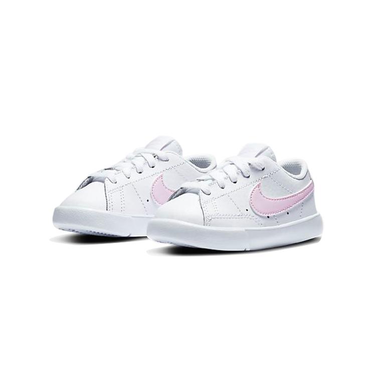 Nike Кроссовки Blazer Low для малышей Бело-розовые для младенцев и малышей CZ7581-102