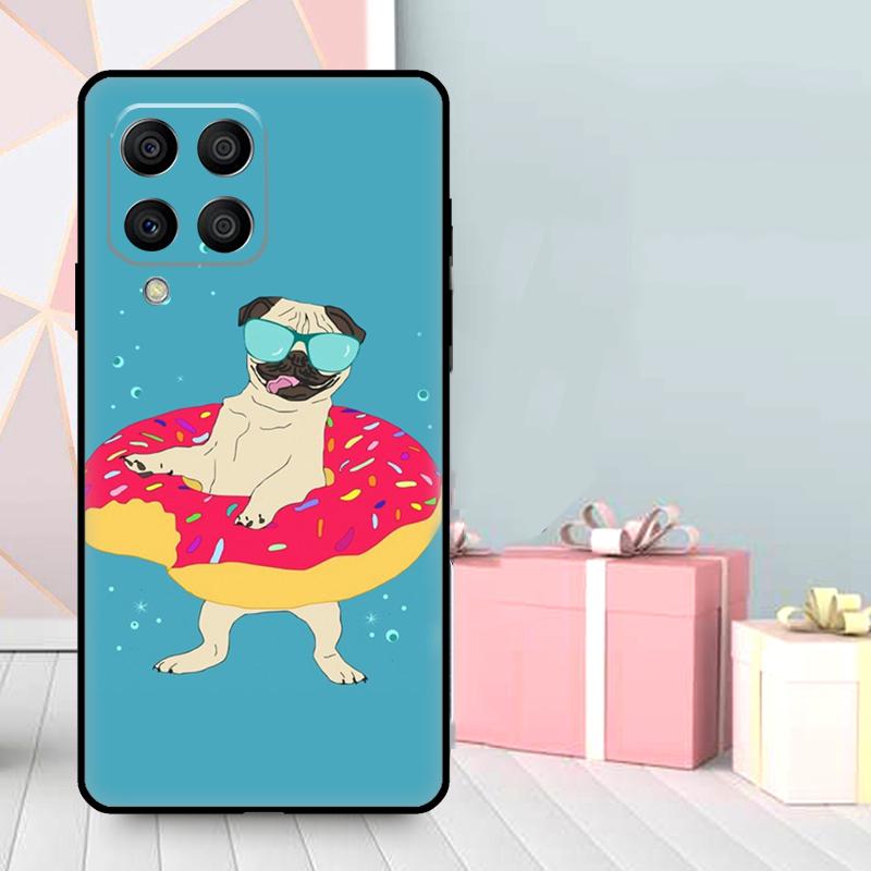 Смешной мультяшный чехол с мопсом для Samsung Galaxy M06 M11 M31 M14 M34 M54 M12 M32 M52 M15 M13 M16 M36 M56 M53 M35 M55