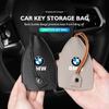 KHQB5 For BMW Leather Car Key Protective Case Keychain Storage Bag Coin Purse Accessories E87 E70 E91 E30 G20 E92 E93 E60 E46 E90 G30