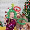 Christmas Party Inflatable Ring Toss Game Xmas Tree Shaped Headband Ring Toss Toy Holiday Party Favors for Adults And Kids