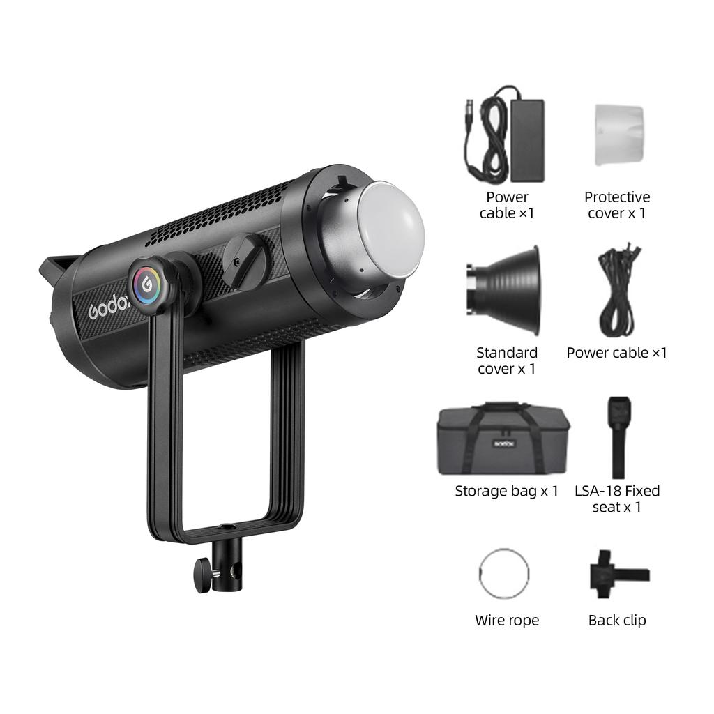 Godox SZ300R 330 Вт зумируемый RGB светодиодный видеосветильник двухцветная лампа для фотосъемки CRI более 96 2500K-10000K цвет