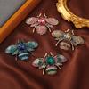 Muylinda Crystal Bee Brooches For Women Vintage Beetle Pin Insect Jewelry Alloy Material Fashion Coat Accessories