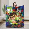 Плед Ben 10 Аниме Разные Размеры Мягкий Пушистый Плюшевый Плед для Дивана Кушетки и Кровати