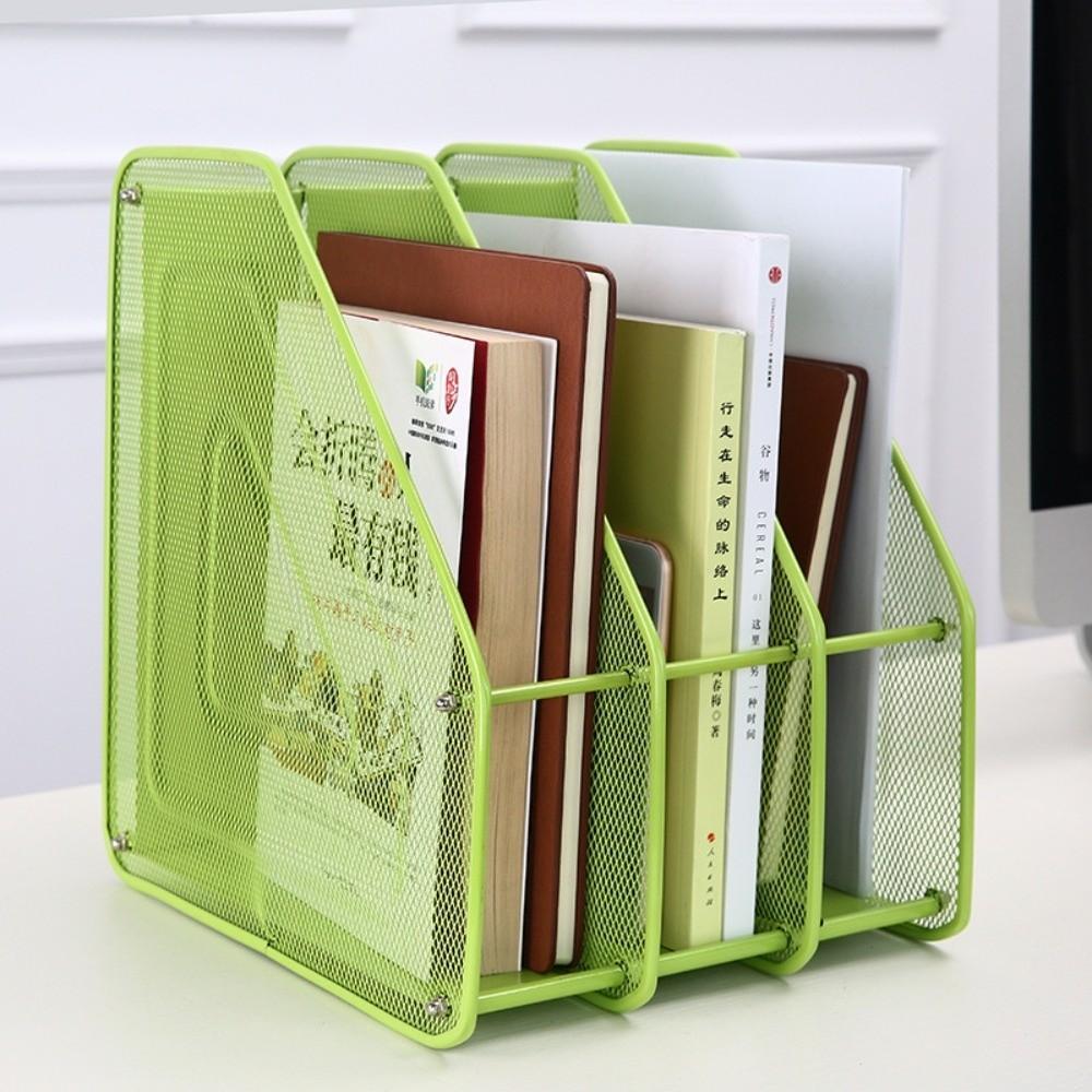 Data Rack 3 Tier File Frame Stationery Organizer File Storage Box Metal File Rack Countertop
