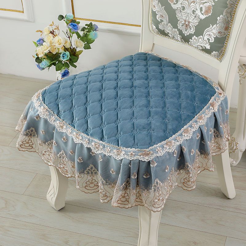 Элегантный кружевной декор 43*45 см, подушка для стула, противоскользящая подушка для сиденья в европейском стиле, домашний декор, обеденный офисный коврик
