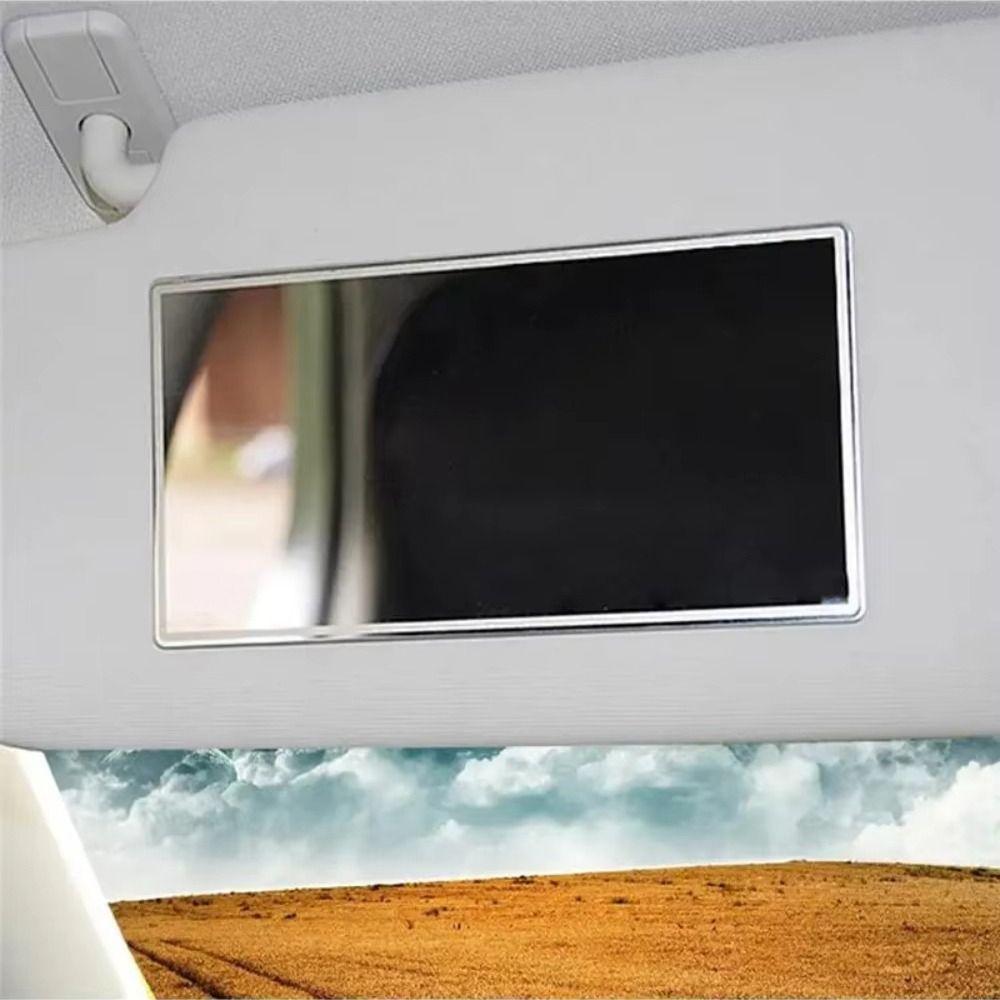 Portable Car Makeup Mirror Self-adhesive Auto Vanity Mirror Car Sun Visor Mirror Auto Accessories