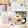 Birthday Gifts for Girls, Cute Siamese Cat Ceramic Mugs, Couple Drinking Cups, Girlfriends' Souvenirs, Gift Boxes.