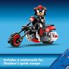 Конструктор LEGO Соник Хеджихог и Шэдоу Хеджихог Побег, Игрушечный мотоцикл, Фигурка персонажа видеоигры, Игрушка Соник для детей, Подарок геймеру, Возраст 8+, 76