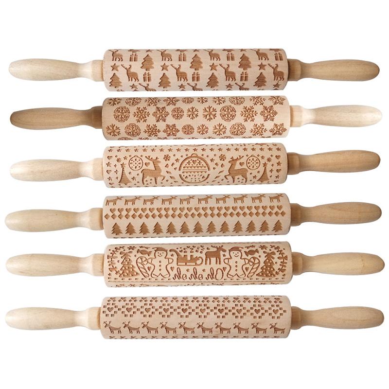 1 шт. гравировка Санта-Клауса сапоги лося глубокие печенья деревянные рождественские рельефные скалки инструменты для выпечки