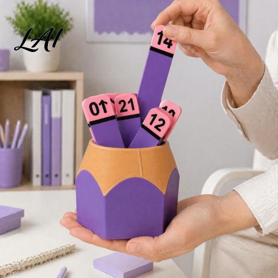 Kids Math Manipulatives Pencil Number Counting Set Stick & Shape Educational Storage Container Learning for Toddlers Sticks