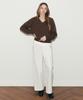BRILLEMONTHS Merino Wool V-Neck Knit [Brown]
