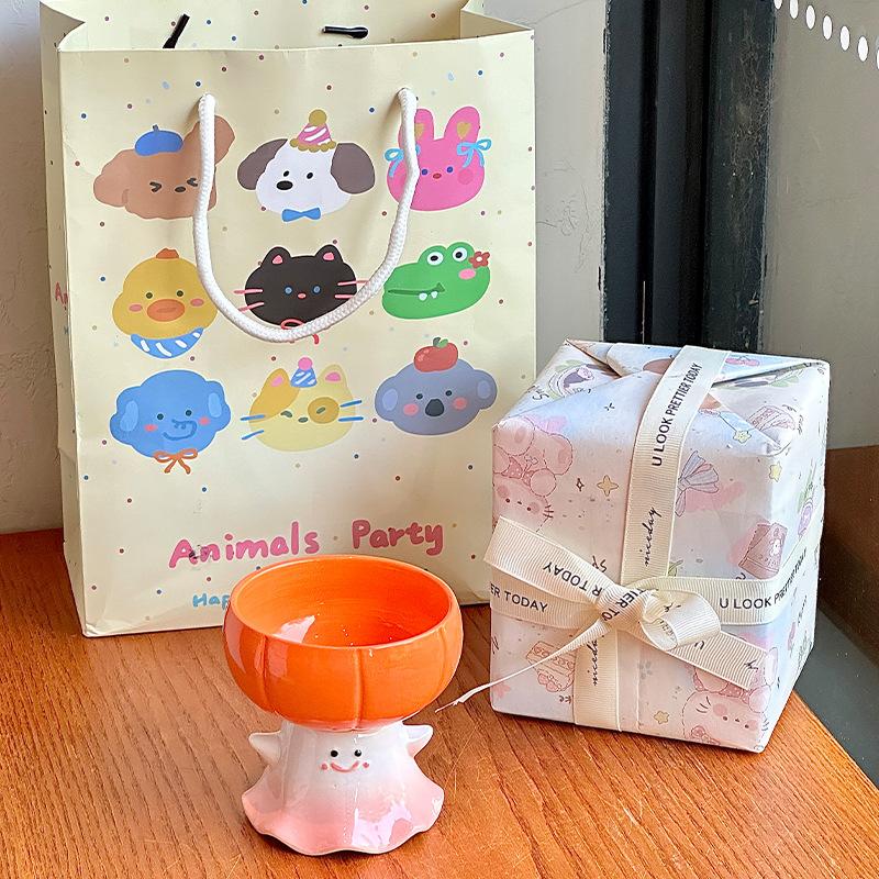 Инс милая тыква маленький призрак кружка высокая ценность керамическая чашка для питья чашка для мороженого подарок на Хэллоуин