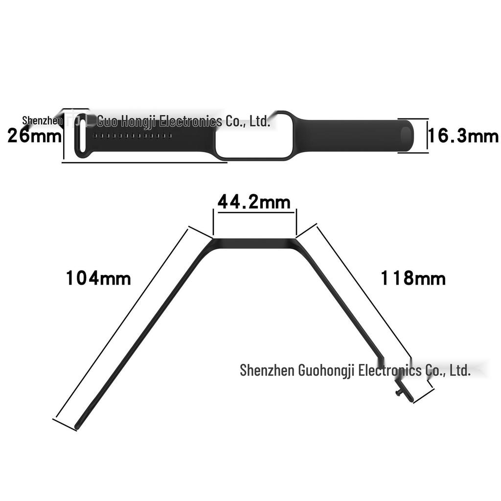 Силиконовый ремешок Guohongji для Redmi Band 2 - Мягкий, удобный, водонепроницаемый, потовпитывающий браслет