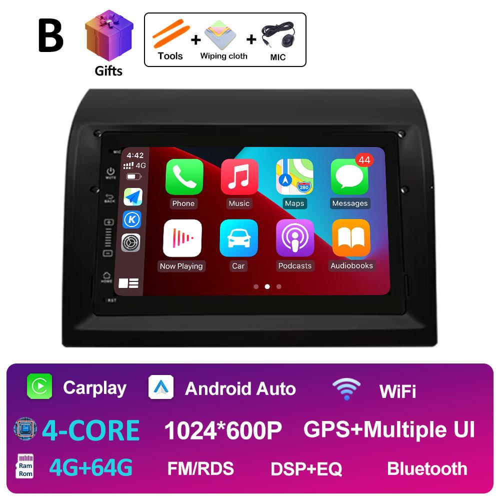 7-дюймовый Android Автомагнитола Видео Мультимедийный Плеер Для Fiat Ducato 2006 2007 2008 2009 - 2016 Беспроводной Carplay Bluetooth Головное Устройство