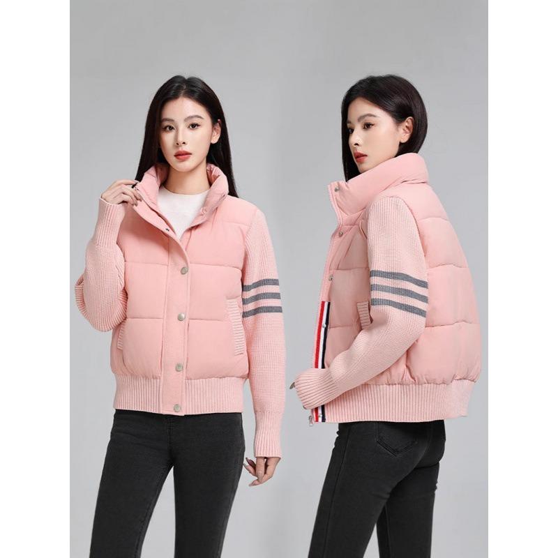 Хлопковая одежда женская короткая осенне-зимняя новая стойка воротник свободная вязка внахлест свободная повседневная куртка куртка хлопковая одежда