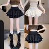 Women's Black Elastic Waist Ruffled Mini Skirt - A-Line Puffy Cake Skirt for Spring and Summer