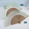 Chinese Style Fan Folding Fan Creative Double Section Fan Han Chinese Clothing Cheongsam Dance Fan Women's Foldable Portable Chinese Ancient Style