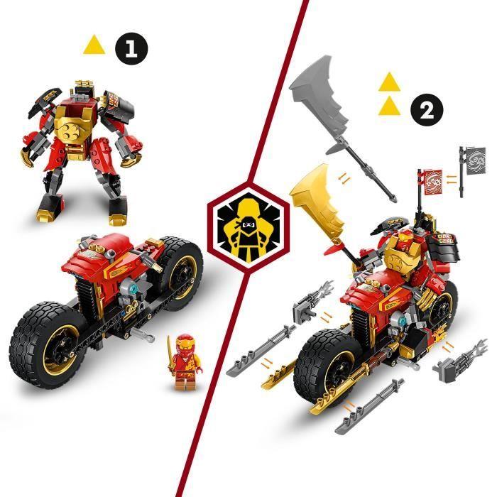 LEGO® NINJAGO 71783 La Moto Du Robot De Kai – Évolution, Jouet De Ninja, Figurine Robot