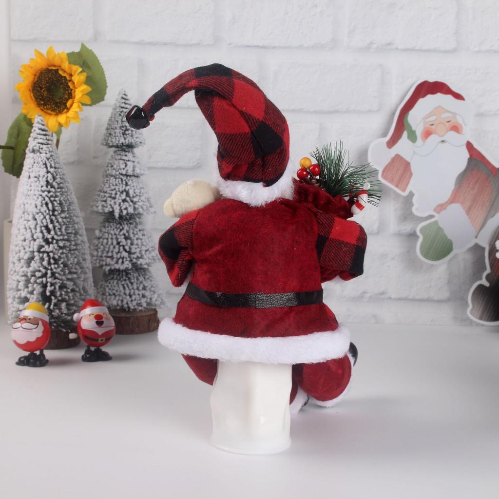 2 шт., сидячая поза для переноски подарков, скандинавская кукла Санта-Клауса, рождественские украшения, реквизит для украшения окон