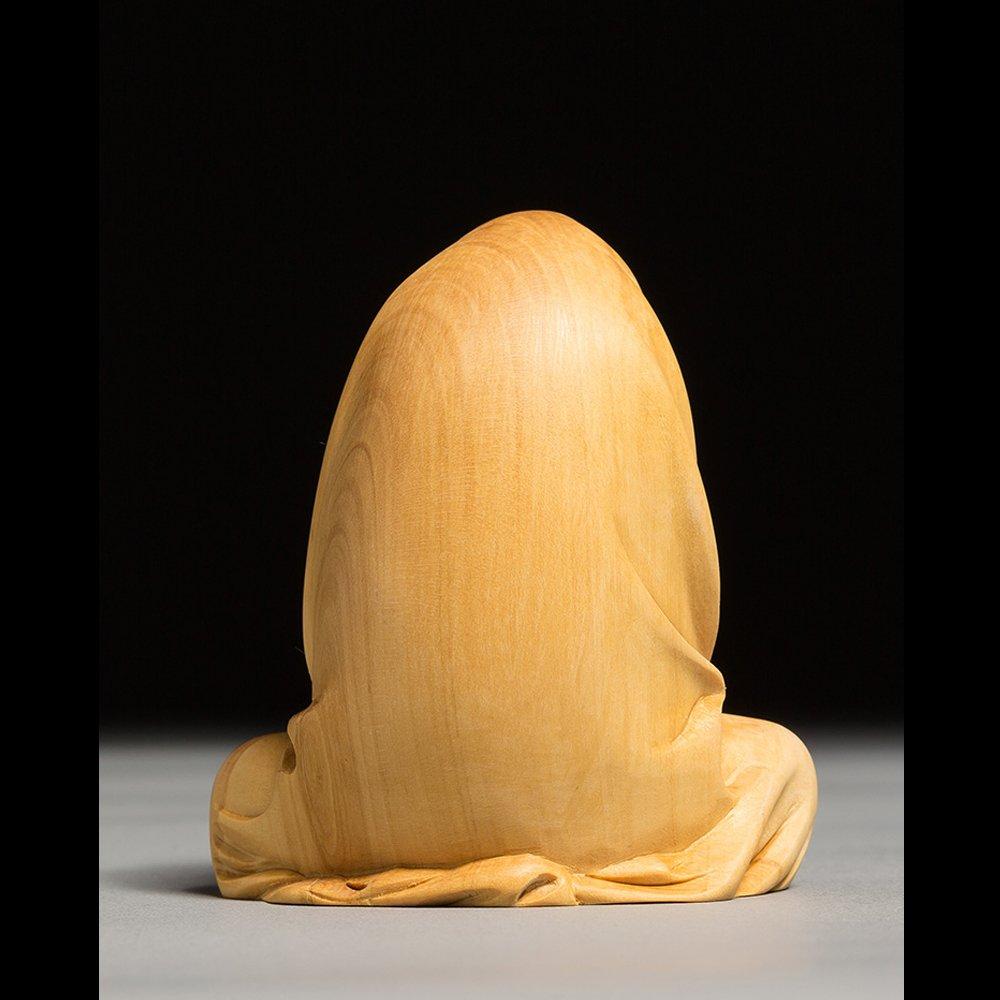 Seated Bodhidharma Natural Boxwood Carved Bodhidharma Wooden Buddha Deity Buddhist Founder of Chinese Zen Zen Shaolin Buddha Fulfillment of Good