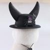 Halloween Pet Hat Cat Formal Hat with Horns Pumpkin Spider Hat Adjustable Headpiece for Small Dogs And Cats Holiday Costume Accessory