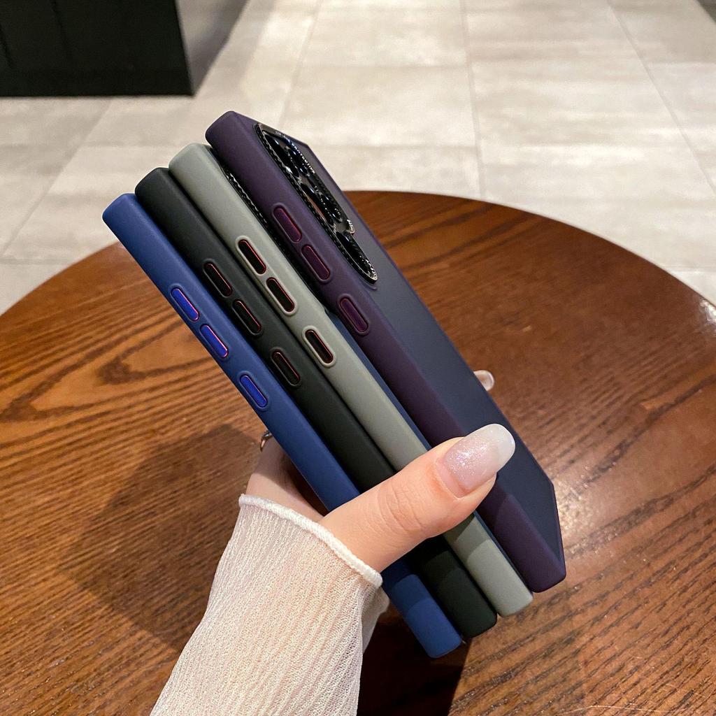 Frosted Skin-Feel Lens Fine Hole Case for Samsung S24 Ultra/S24/S24 Plus