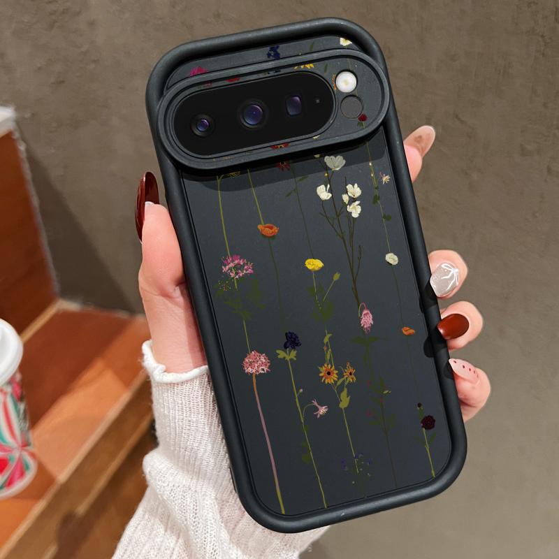 Чистый цветной цветочный узор мягкий матовый чехол TPU для Google Pixel 9 Pro XL 8 Pro 8A простой противоударный защитный чехол для телефона
