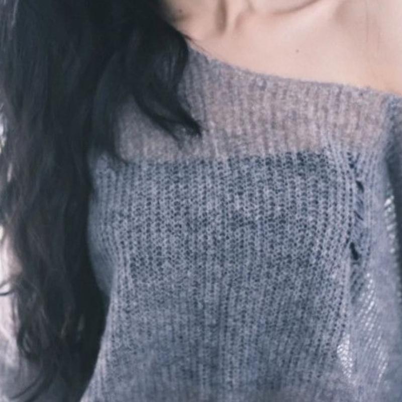 Свободный ажурный свитер с длинными рукавами и тонкими отверстиями, милая и классная трикотажная рубашка с защитой от солнца, женский ретро-свитер на весну и осень