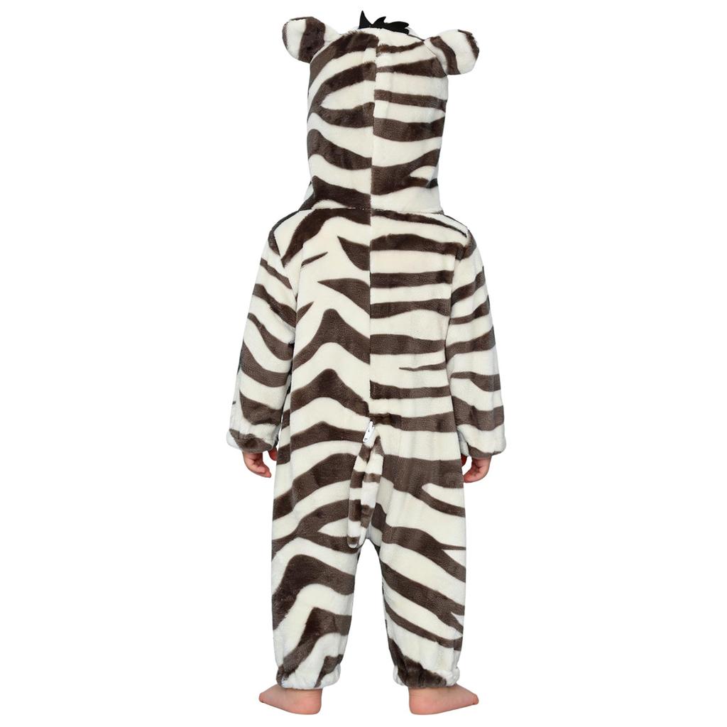 Toddler Animal Jumpsuit Cute Cartoon Hooded 3D Tail Zip Up Long Sleeve Home Casual