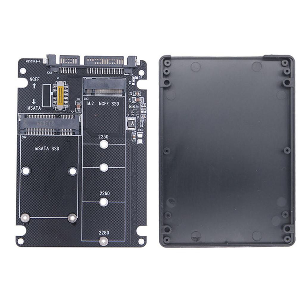 MSATA SSD Solid Disk NGFF To SATA3 External Hard Drive Enclosure Adapter M.2 Sata Protocol To Adapter Double Purpose
