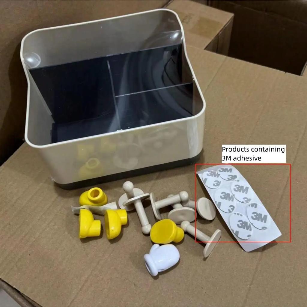 1 шт. многофункциональный настольный ящик для хранения, полка для организации косметики, ящик для хранения и демонстрации на столешнице(с наклейкой)