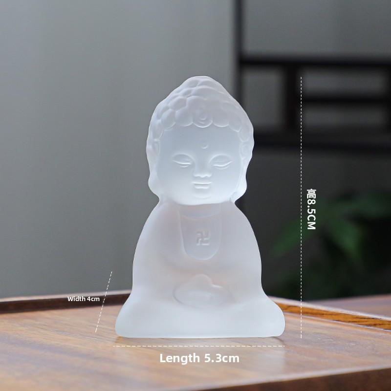 Древний глазурованный маленький монах чайный питомец креативное украшение матовое дзен стекло Татхагата маленькая статуэтка Будды набор для чая кунг-фу чайная церемония