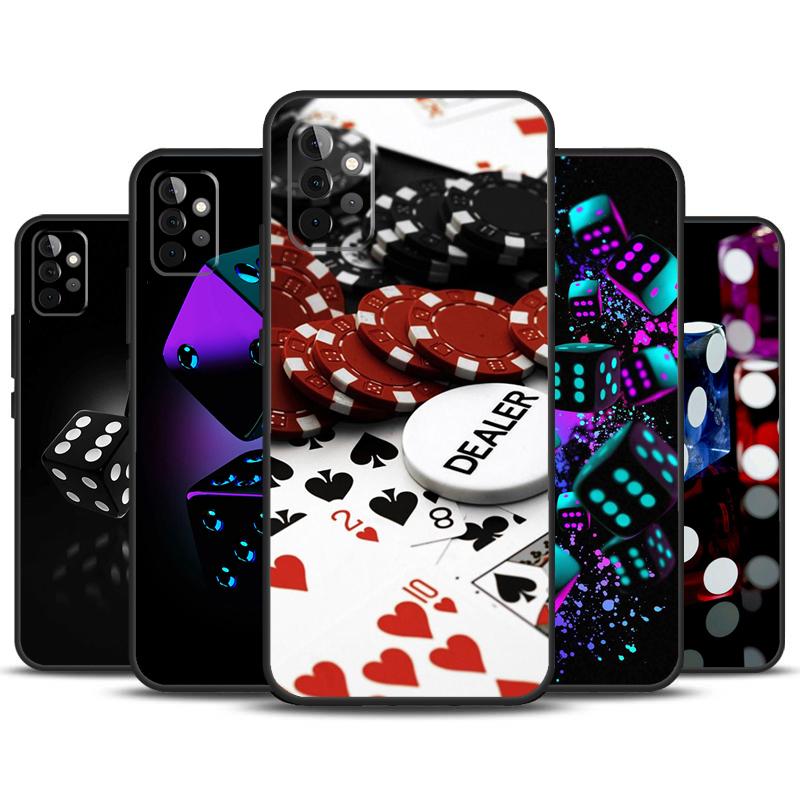 Dices Poker Casino Case For Samsung Galaxy A52 A72 A13 A33 A53 A14 A24 A34 A54 A15 A25 A51 A71 A12 A32 Cover