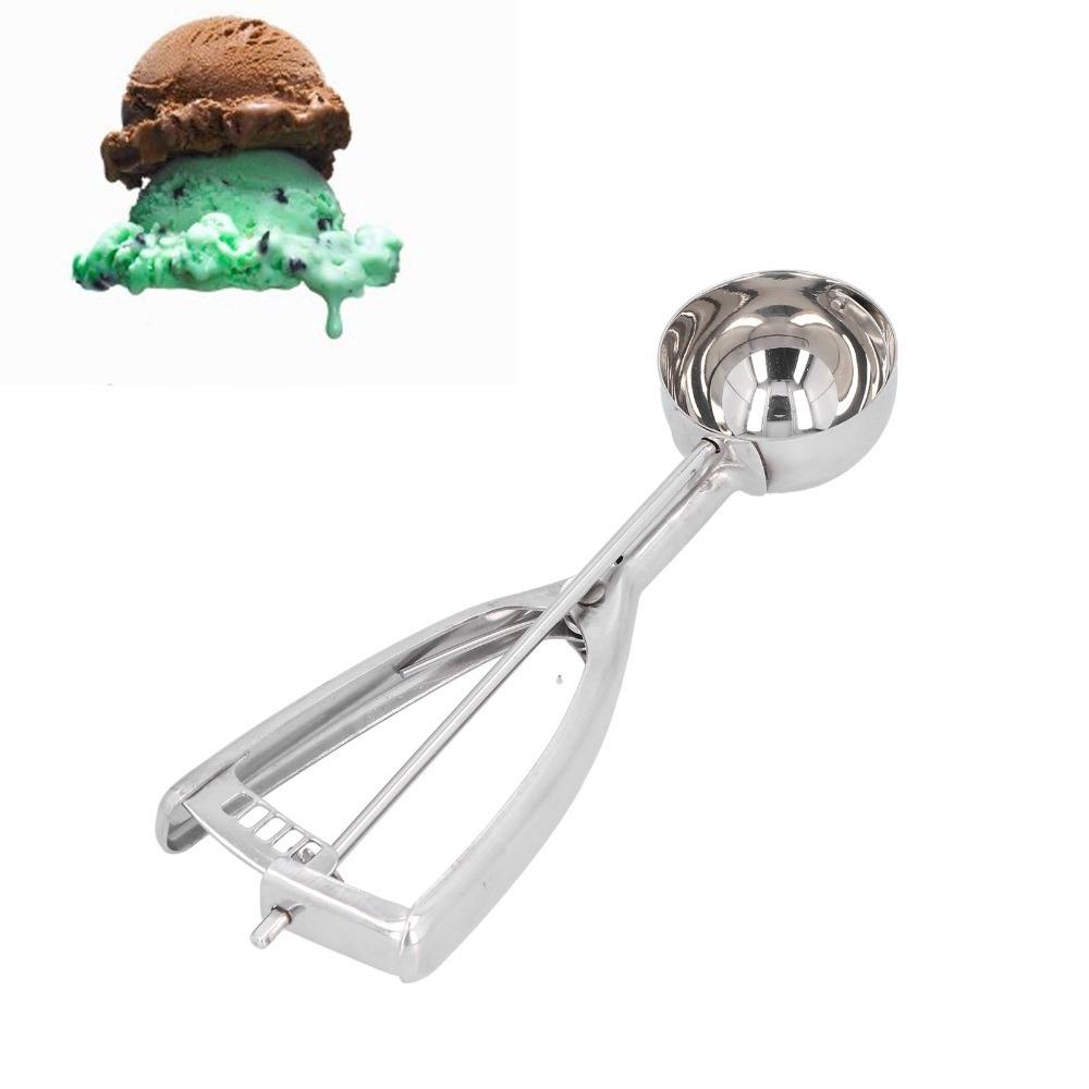 Stainless Steel Ice Cream Scoop 4/5/6 CM Diameter Manual Digging Spoon For Home