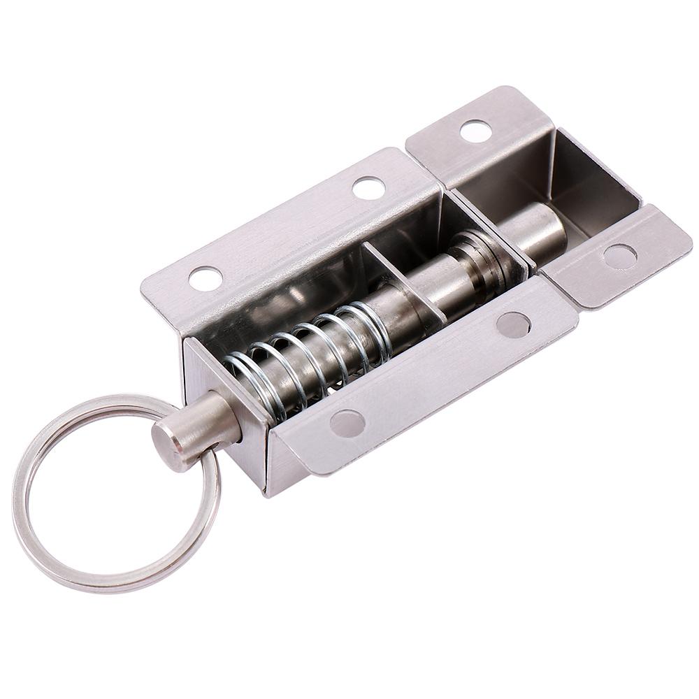 Inch Long Spring Home Improvement Slide Lock with Button Door Bolts Barrel Bolt Lock Door Hardware
