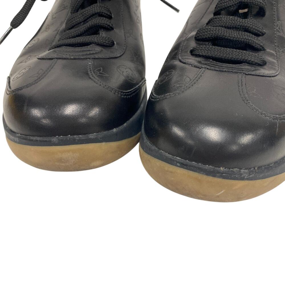 Louis Vuitton Кроссовки Monogram с низким вырезом из кожи черная кожа Б/У