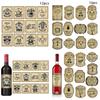 Halloween Bottle Vintage Labels With Pumpkin Face Stickers Party Decor Venue