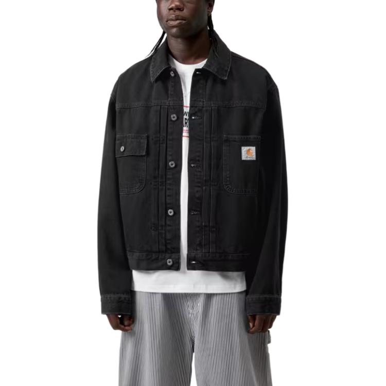 Carhartt WIP Джинсовая куртка SS26 Belmar Удобная Простая Однобортная С Длинным Рукавом Мужские куртки I036586-89-06