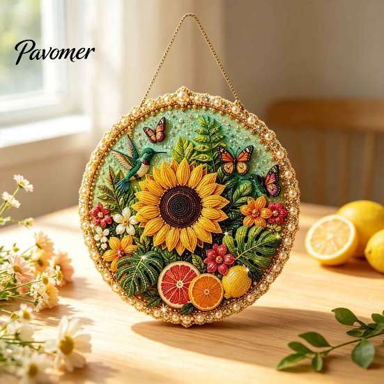 Набор для изготовления DIY-венка, жемчужная живопись для взрослых и начинающих, 3D-арт-набор с художественными проектами, рамкой, декоративное сезонное настенное панно, декор для дома