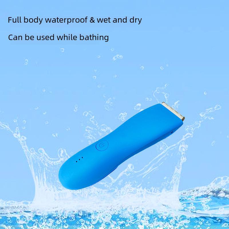 Мужская водонепроницаемая электрическая машинка для стрижки волос и бритва для всего тела, подмышек и интимных зон