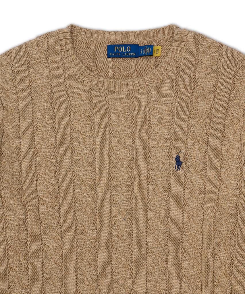 POLO RALPH LAUREN Cable Knit Cotton Sweater - Brown