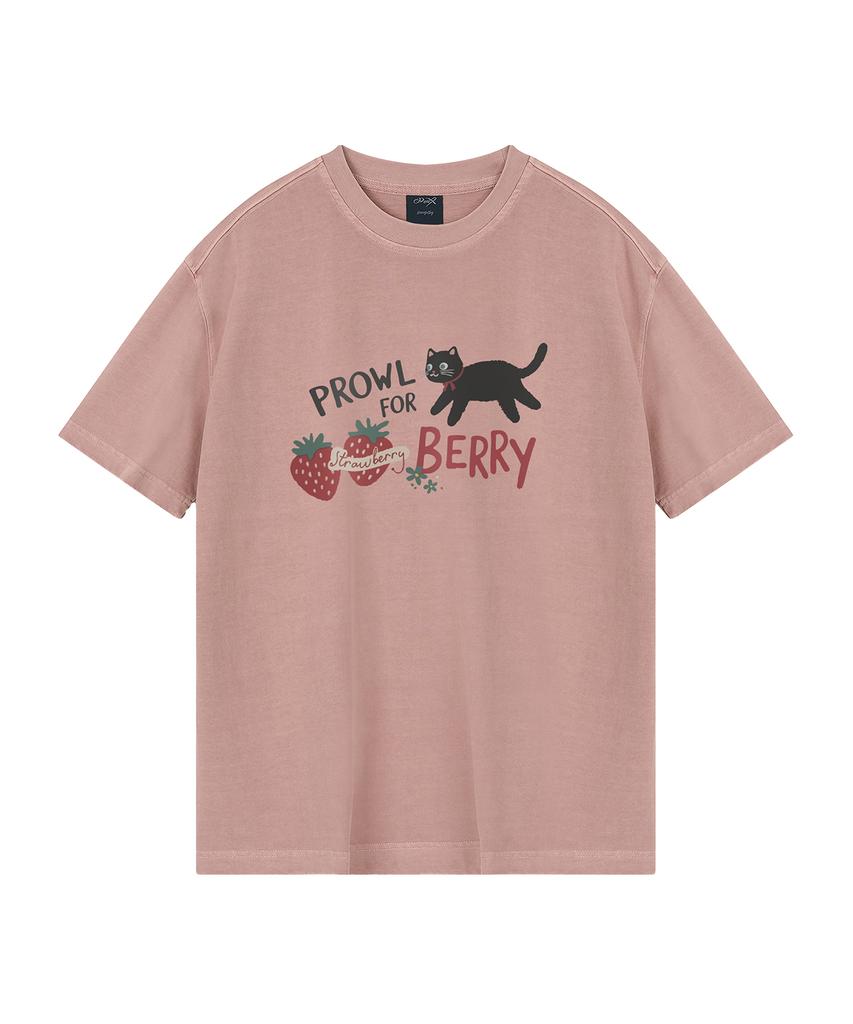 WILDROCK Футболка оверсайз с коротким рукавом Prowl For Berry Pigment (Обрезанный) (Тип Б)