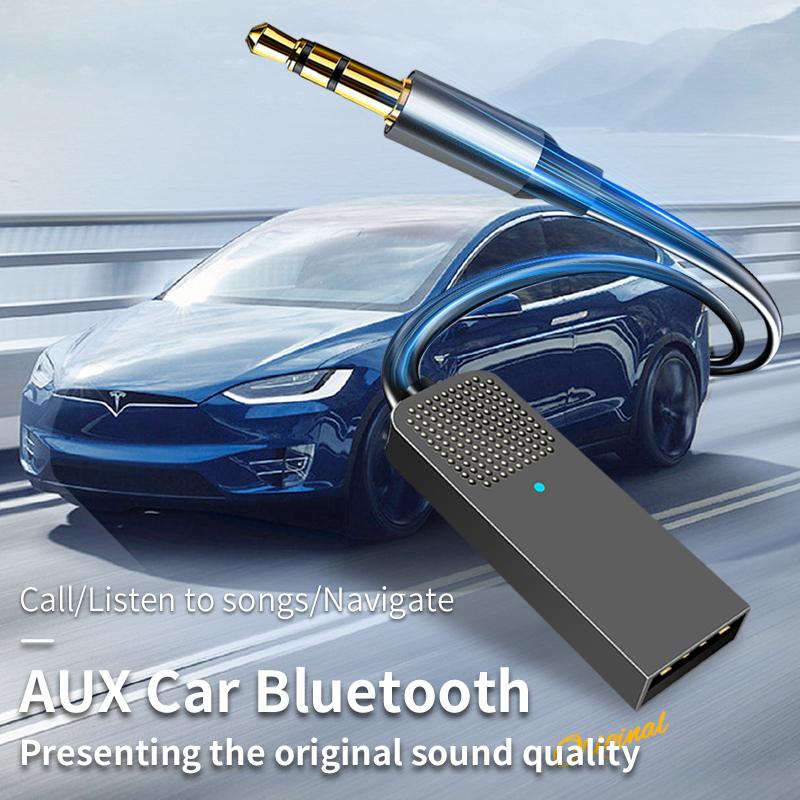 Автомобильный адаптер Aux Bluetooth 5,2 для автомобильного динамика, музыкальный ключ, USB-разъем 3,5 мм, беспроводной аудиоприемник, BT-передатчик, комплект громкой связи