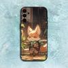 Cute Cartoon Animal Fox Phone Case For Samsung S25,S24,S21,S22,S23,S30,Ultra,S20,Plus,Fe,Lite,Note,10,9,5G Black Cover