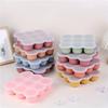 1 Pack Food Grade Silicone Ice Cube Mold with Lid 9Cavity Non Stick Easy Release Ice Maker Tray for Baby Food Prep, Holiday Parties Kitchen Use