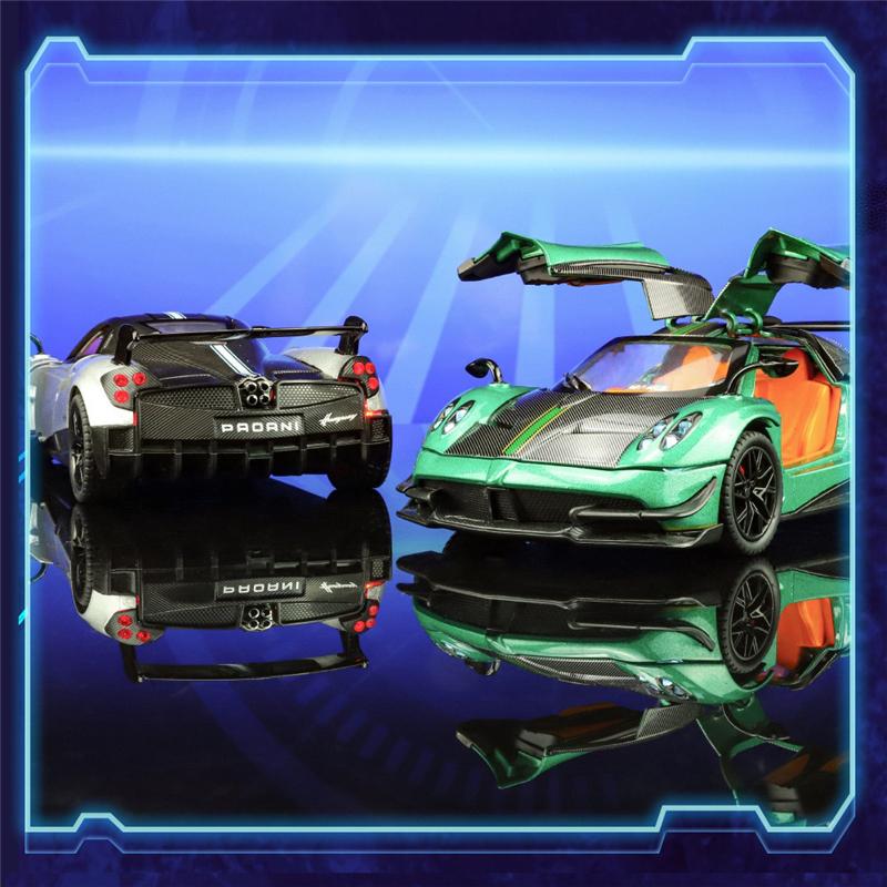 1/24 Pagani Huayra BC Сплав Спортивная Модель Литой Металл Гоночный Автомобиль Транспортные Средства Модель Симуляция Звук Свет Коллекция Детская Игрушка Подарок