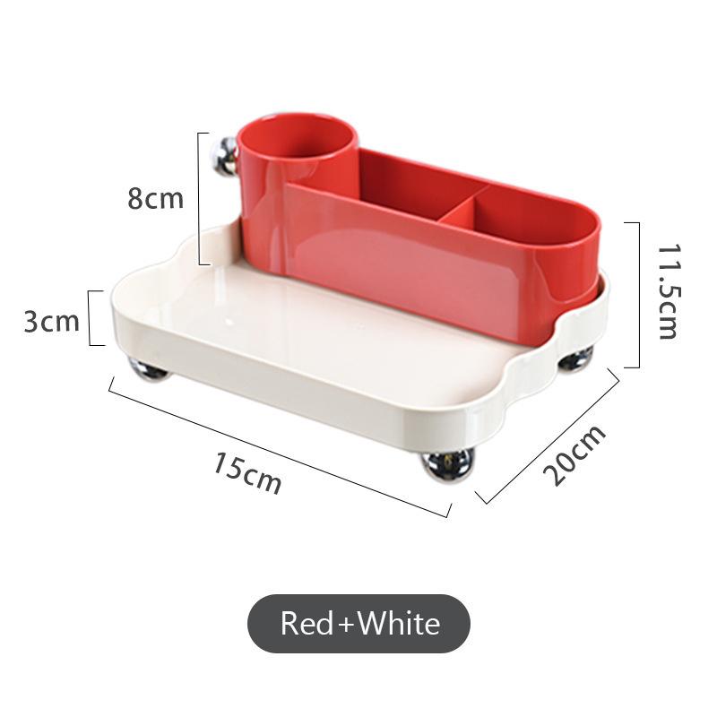 Настольный ящик для хранения косметики, ювелирных изделий, кисточек для макияжа, держателя помады, многосекционный органайзер для хранения настольных вещей