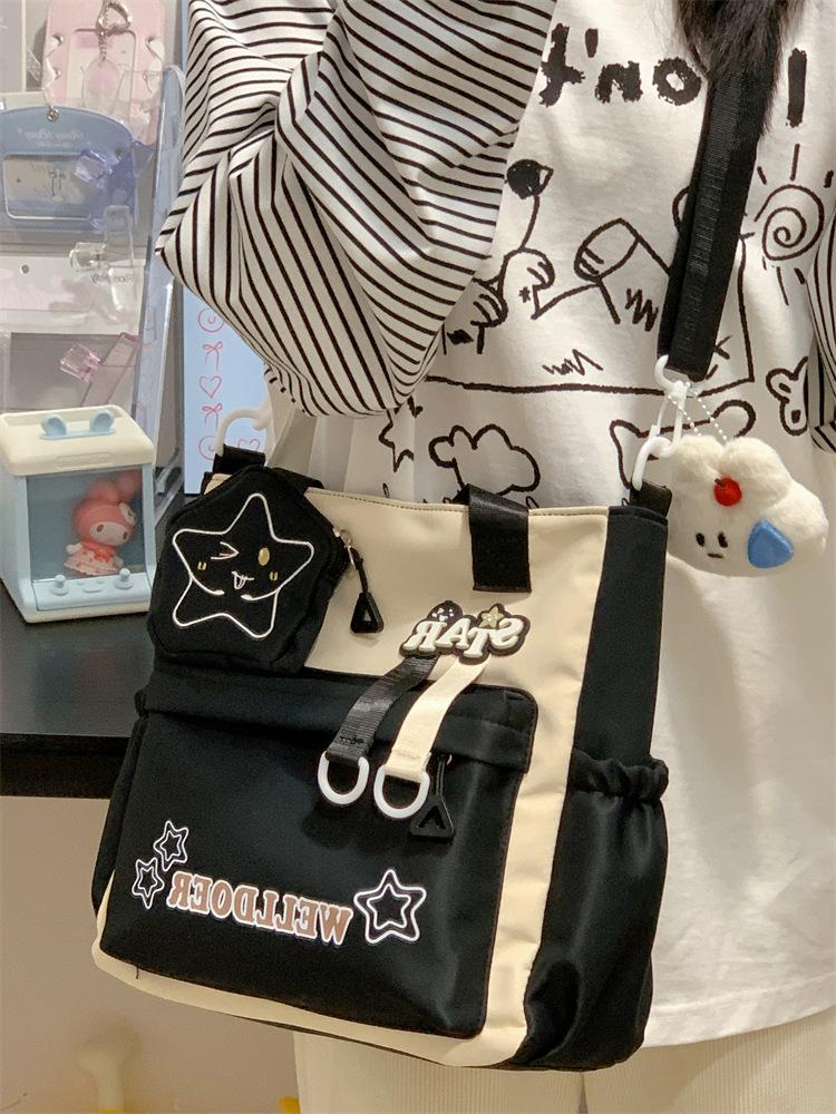 Школьная сумка японский инс милая студенческая портативная сумка для репетиторства высокая ценность большая вместимость повседневная сумка через плечо универсальный милый рюкзак