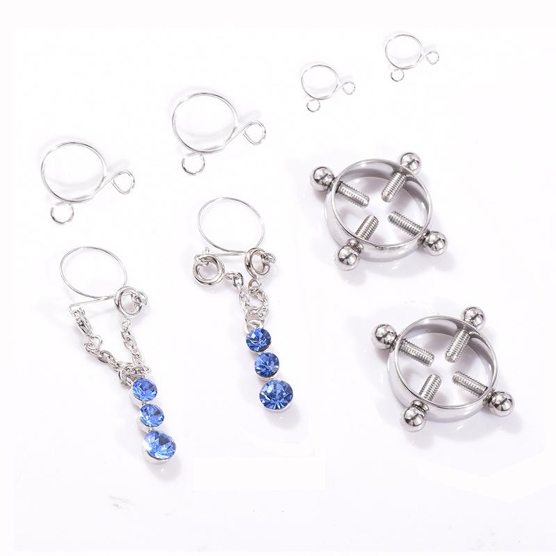 Ювелирные изделия Pooth, набор безвинтовых молочных колец с каплями воды и комбинацией